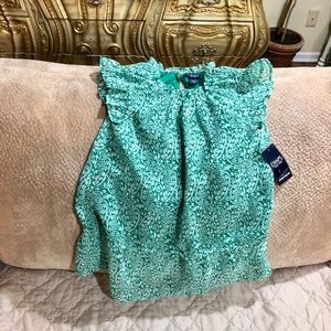 2 FOR $20 Chaps Green Patterned Blouse Size M